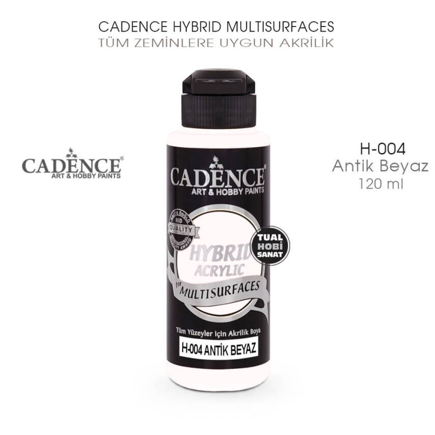 Cadence Hybrid Multisurface H004 Antik Beyaz Akrilik Boya 120 ml - 1
