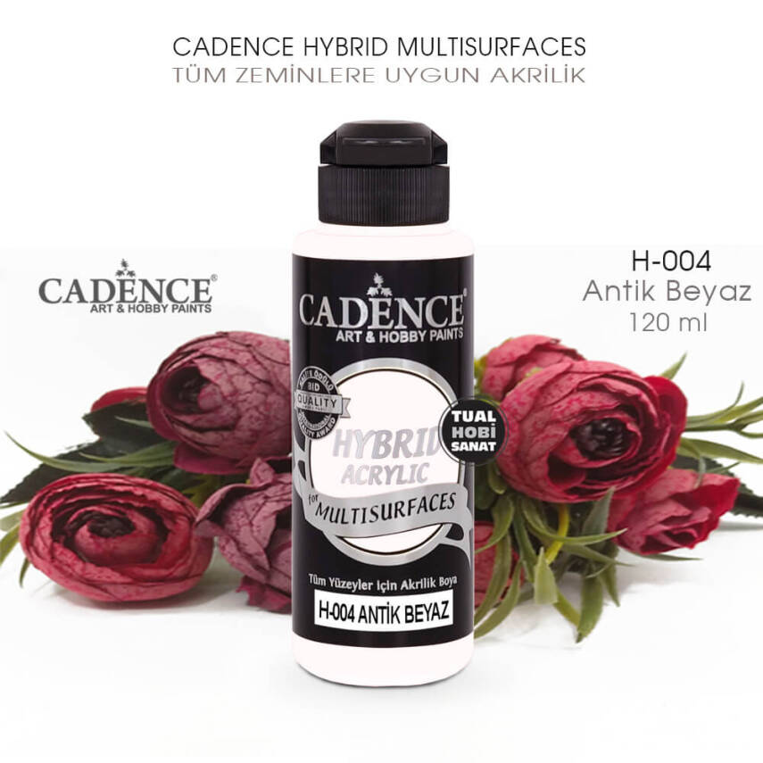Cadence Hybrid Multisurface H004 Antik Beyaz Akrilik Boya 120 ml - 2