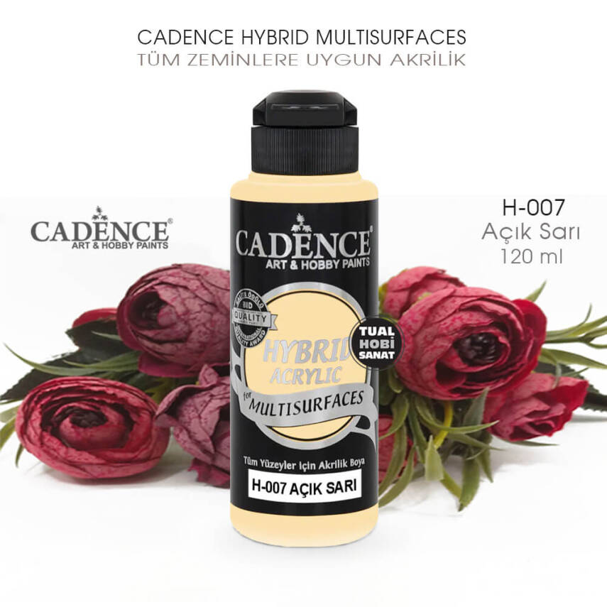 Cadence Hybrid Multisurface H007 Açık Sarı Akrilik Boya 120 ml - 2