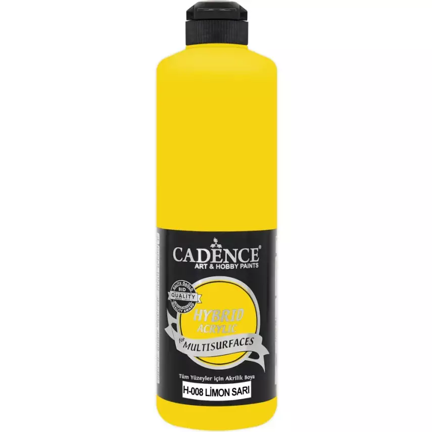 Cadence Hybrid Multisurface H008 Limon Sarı Akrilik Boya 500 ml - 1