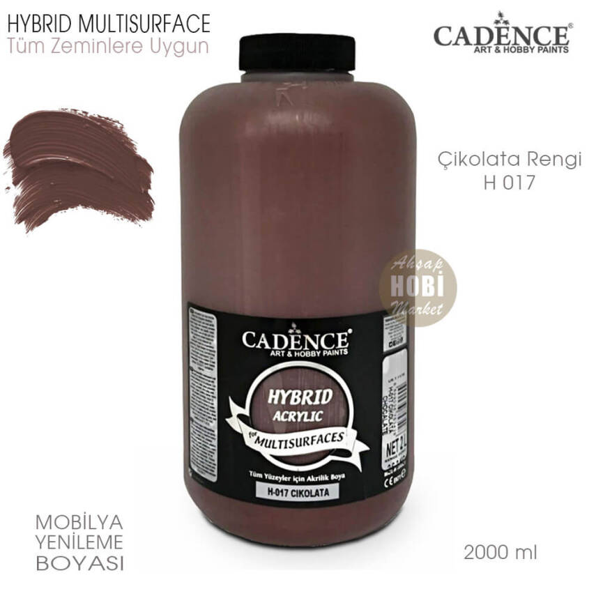 Cadence Hybrid Multisurface H017 Çikolata Akrilik Boya 2000 ml - 1