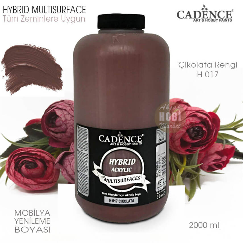 Cadence Hybrid Multisurface H017 Çikolata Akrilik Boya 2000 ml - 2