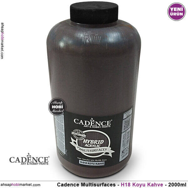 Cadence Hybrid Multisurface H018 Koyu Kahve Akrilik Boya 2000 ml - 1