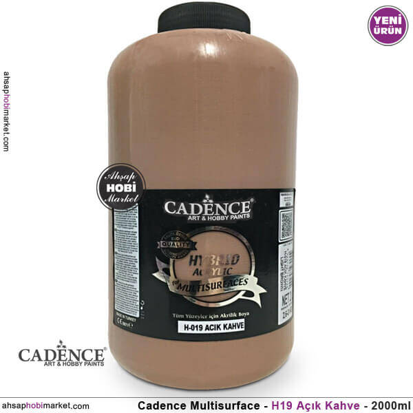 Cadence Hybrid Multisurface H019 Açık Kahve Akrilik Boya 2000 ml - 1