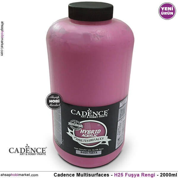Cadence Hybrid Multisurface H025 Fuşya Akrilik Boya 2000 ml - 1