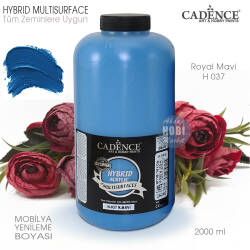 Cadence Hybrid Multisurface H037 Royal Mavi Akrilik Boya 2000 ml - Cadence (1)