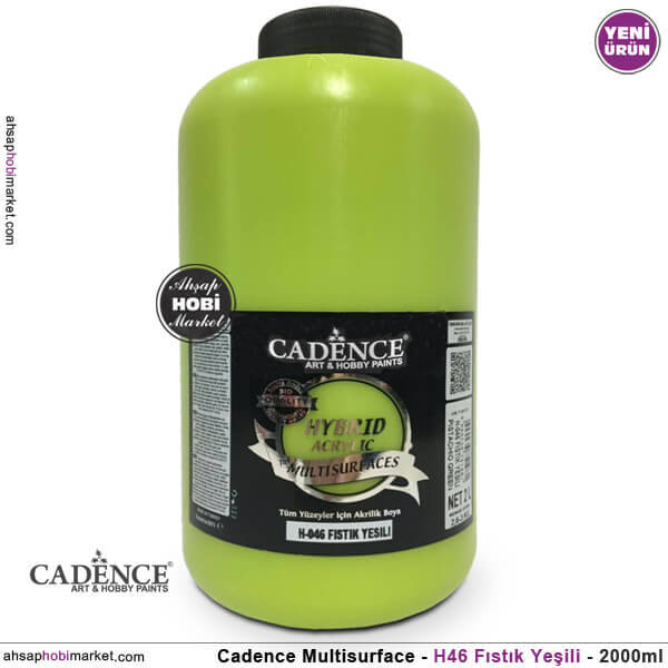 Cadence Hybrid Multisurface H046 Fıstık Yeşili Akrilik Boya 2000 ml - 1