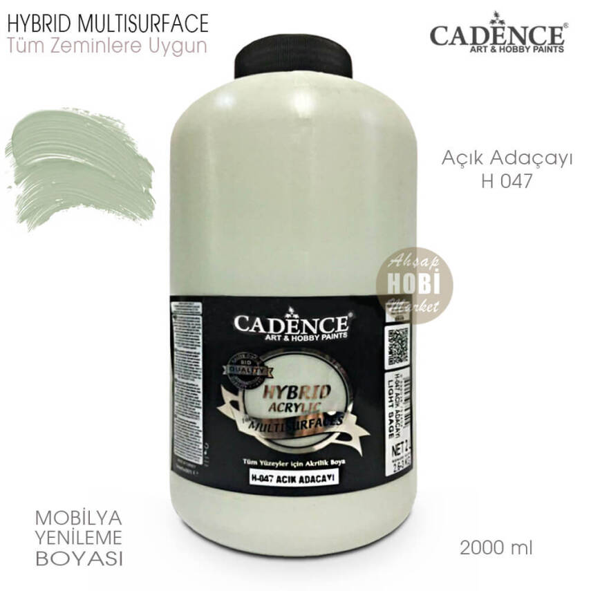 Cadence Hybrid Multisurface H047 Açık Adaçayı Akrilik Boya 2000 ml - 1
