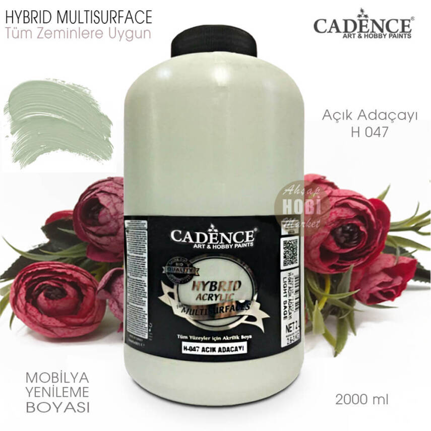 Cadence Hybrid Multisurface H047 Açık Adaçayı Akrilik Boya 2000 ml - 2