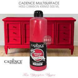 Cadence Hybrid Multisurface H053 Crimson Kırmızı Akrilik Boya 500 ml - Cadence (1)