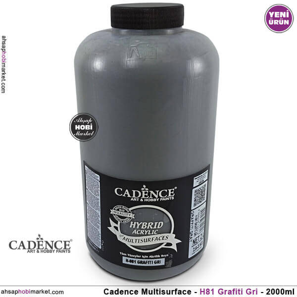 Cadence Hybrid Multisurface H081 Grafiti Gri Akrilik Boya 2000 ml - 1