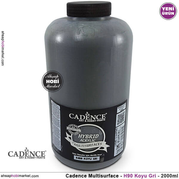 Cadence Hybrid Multisurface H090 Koyu Gri Akrilik Boya 2000 ml - 1