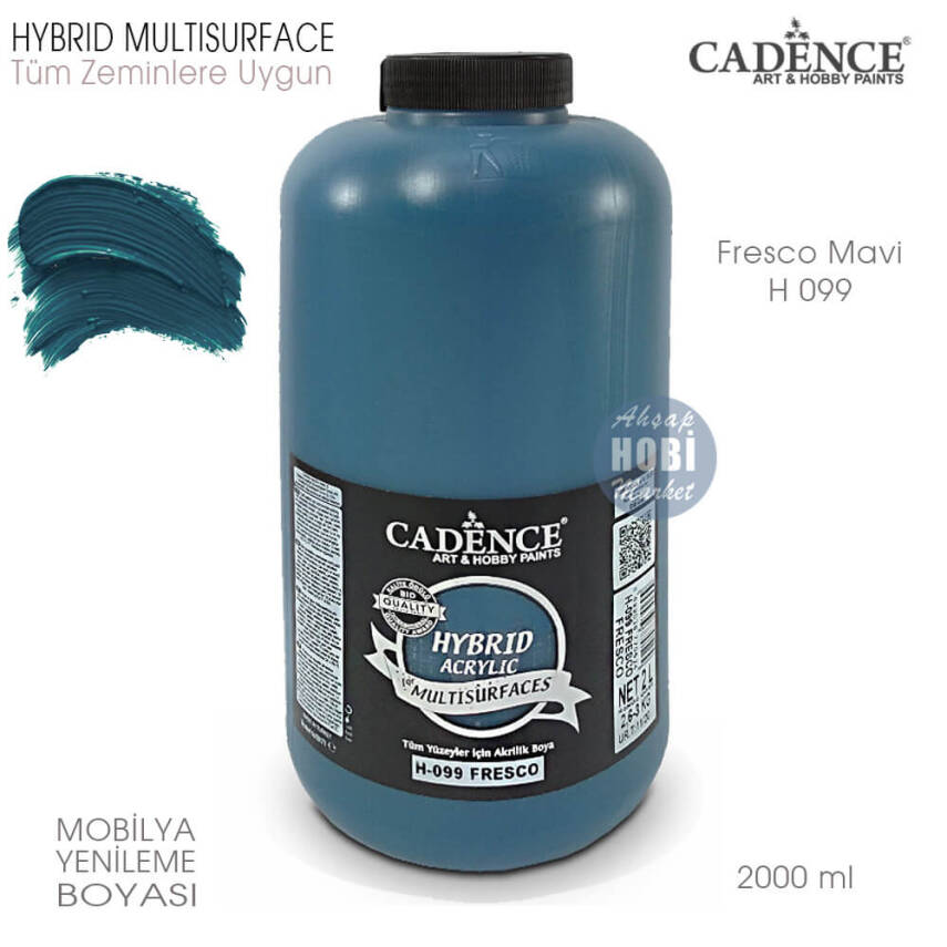 Cadence Hybrid Multisurface H099 Fresco Mavi Akrilik Boya 2000 ml - 1