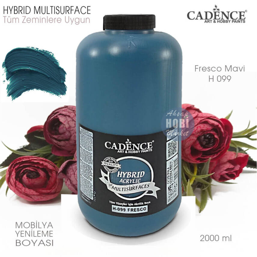 Cadence Hybrid Multisurface H099 Fresco Mavi Akrilik Boya 2000 ml - 2