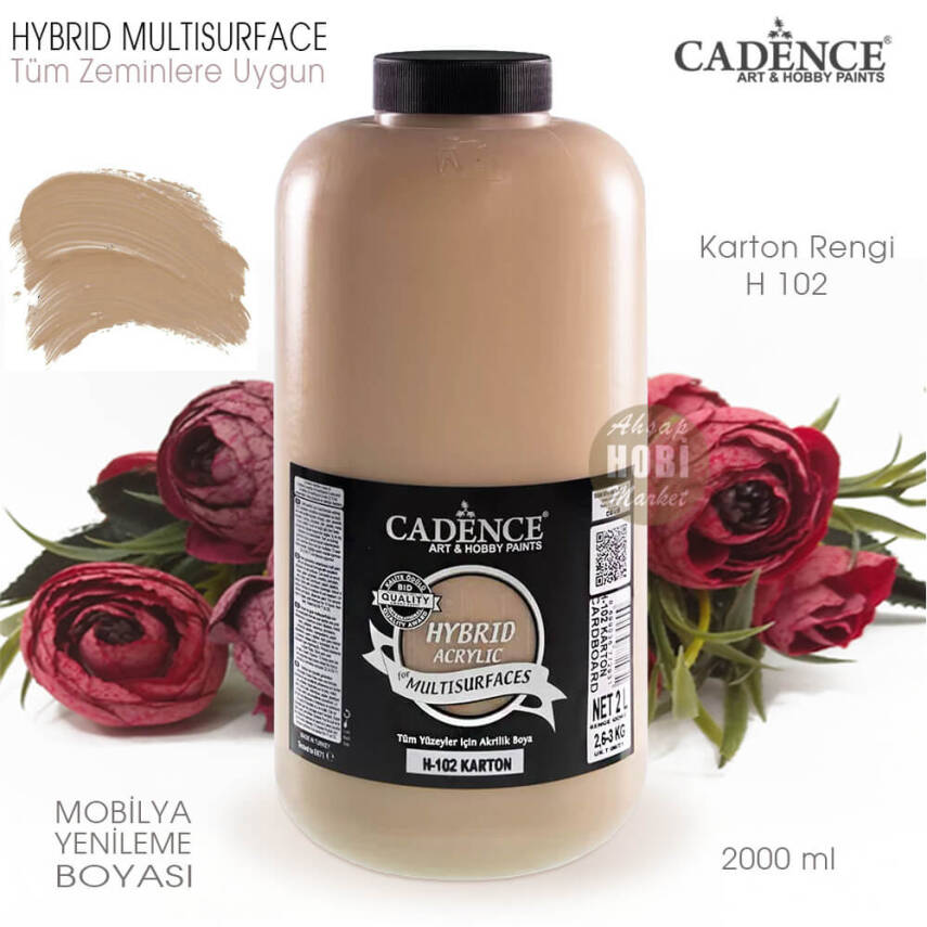 Cadence Hybrid Multisurface H102 Karton Akrilik Boya 2000 ml - 2