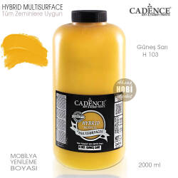 Cadence Hybrid Multisurface H103 Güneş Sarı Akrilik Boya 2000 ml - Cadence