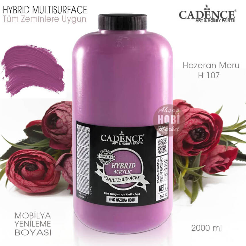 Cadence Hybrid Multisurface H107 Hazeran Moru Akrilik Boya 2000 ml - 2