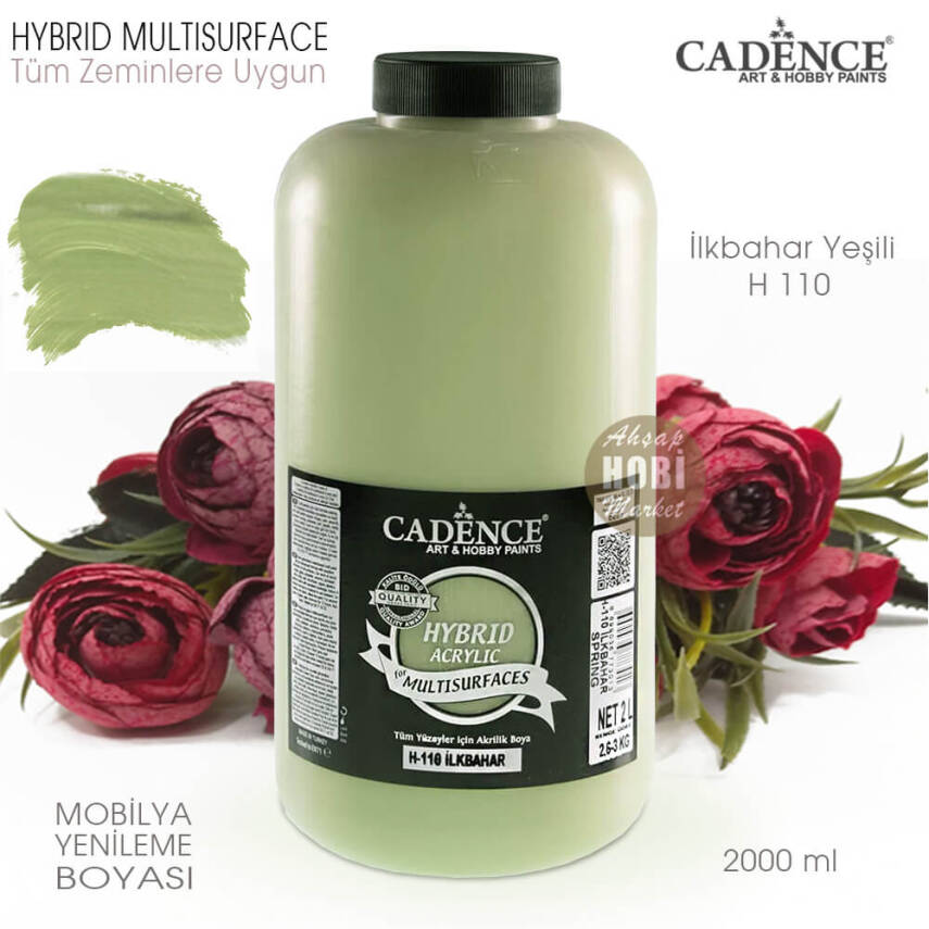 Cadence Hybrid Multisurface H110 İlkbahar Yeşili Akrilik Boya 2000 ml - 2