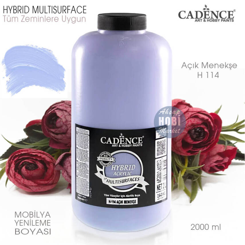 Cadence Hybrid Multisurface H114 Antik Menekşe Akrilik Boya 2000 ml - 2