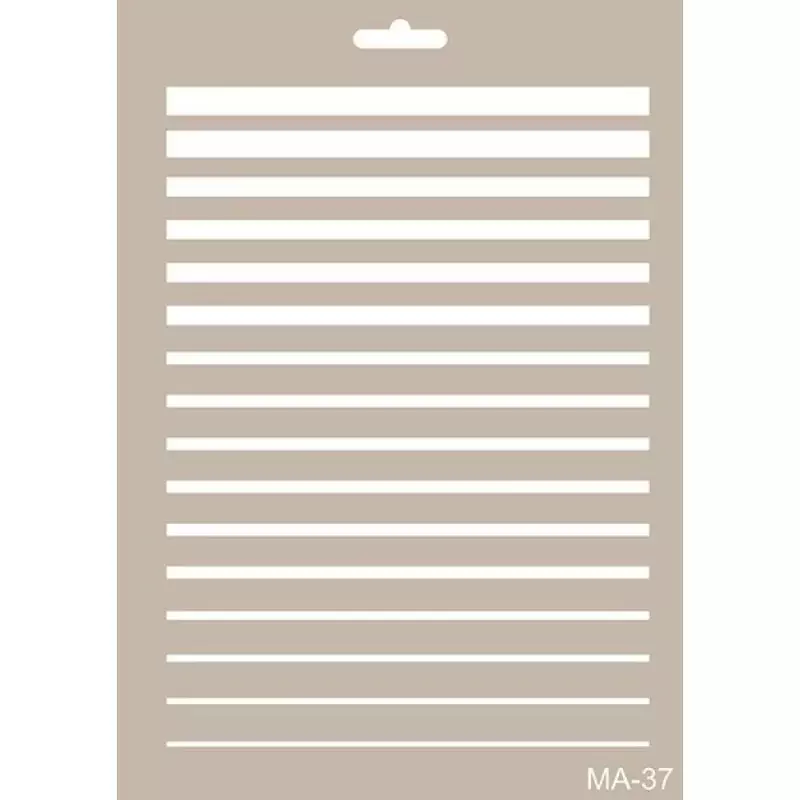 Cadence İncelen Çizgili Stencil Şablon MA37 - 1