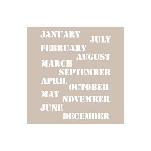 Cadence İngilizce Ay İsimleri Yazılı Stencil Şablon AS527 - 1