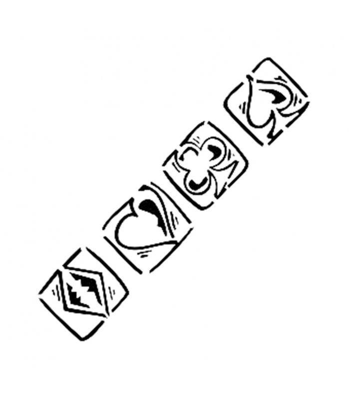 Cadence İskambil Kağıdı Sembolleri Stencil Şablon K042 - 1