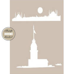 Cadence İstanbul Silüeti Stencil Şablon AS512 - Cadence