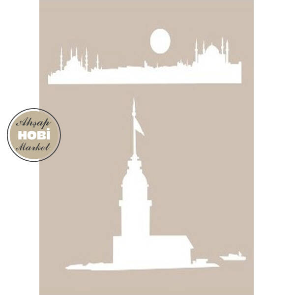 Cadence İstanbul Silüeti Stencil Şablon AS512 - 1