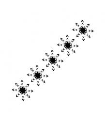 Cadence Kar Tanesi Şeriti Motifli Stencil Şablon K079 - Cadence