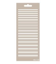 Cadence Karışık Çizgili Mix Media Stencil MU38 - Cadence