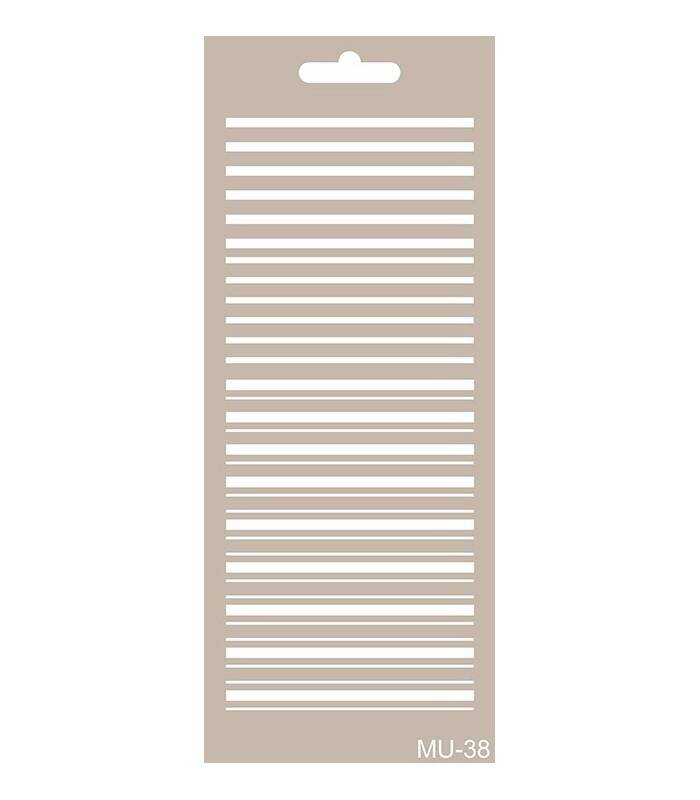 Cadence Karışık Çizgili Mix Media Stencil MU38 - 1