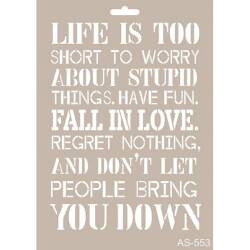 Cadence Karışık Harfler Stencil Şablon AS553 - Cadence