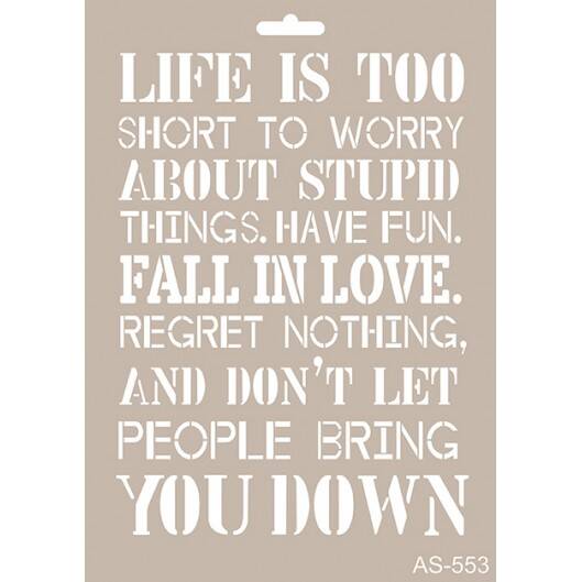 Cadence Karışık Harfler Stencil Şablon AS553 - 1