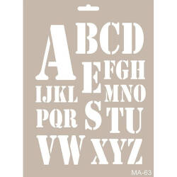 Cadence Karışık Harfler Stencil Şablon MA63 - Cadence