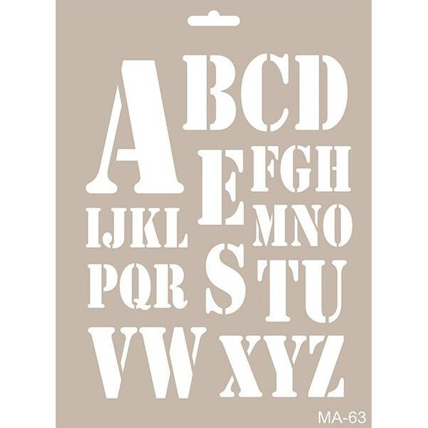 Cadence Karışık Harfler Stencil Şablon MA63 - 1
