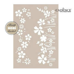 Cadence Kır Çiçekleri Temalı Stencil Şablon AS447 - Cadence