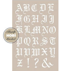 Cadence Klasik Büyük Harfler Stencil Şablon AS532 - Cadence