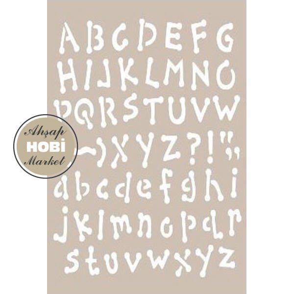 Cadence Komik Harfler Stencil Şablon AS426 - 1