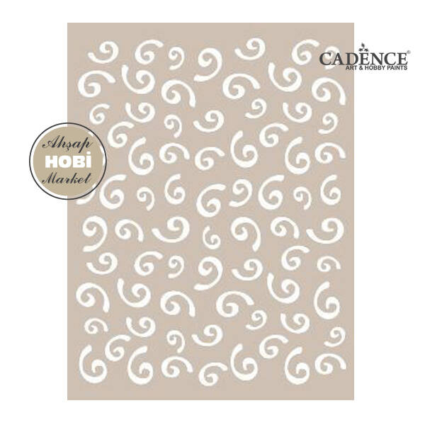 Cadence Konfeti Desenli Stencil Şablon AS418 - 1
