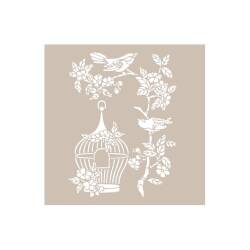 Cadence Kuş Kafesi Temalı Stencil Şablon AS539 - Cadence