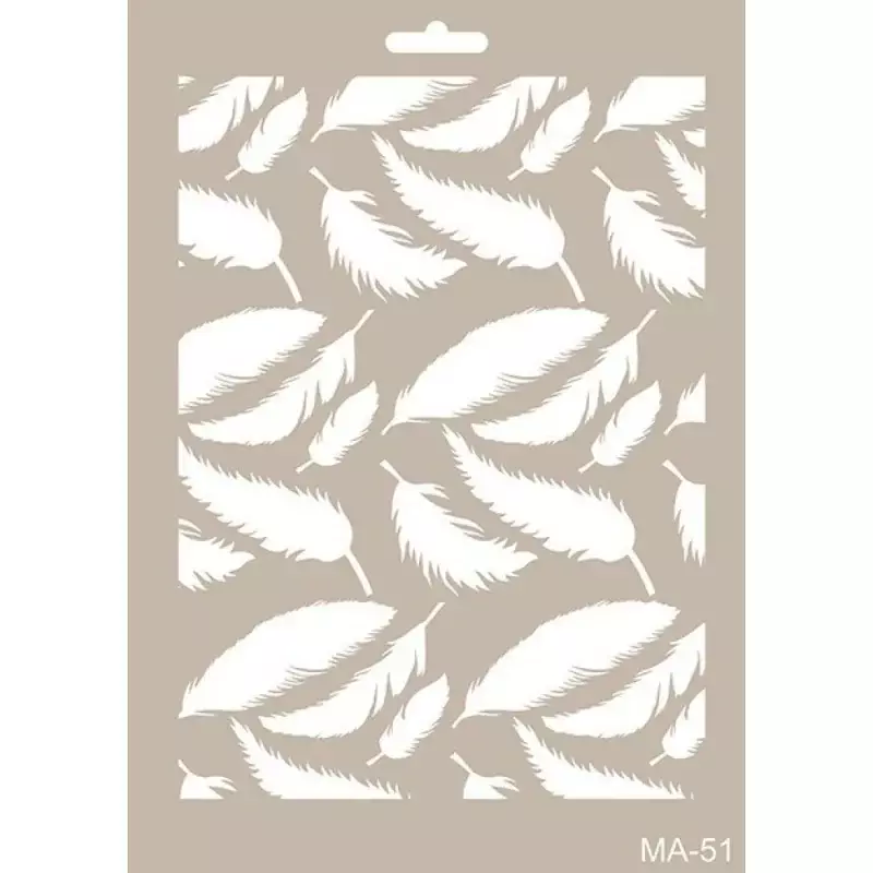 Cadence Kuş Tüyü Stencil Şablon MA51 - 1
