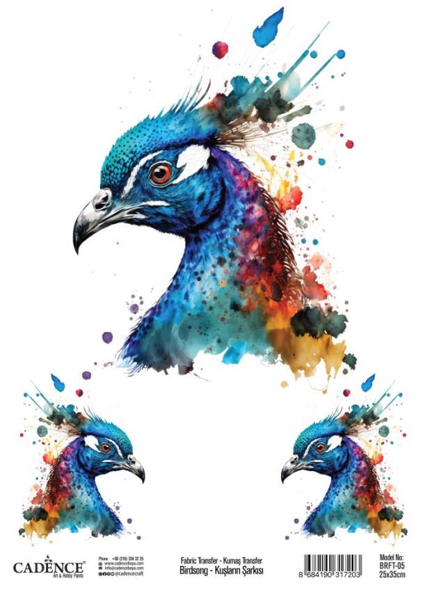 Cadence Kuşların Şarkısı Kumaş Transfer Kağıdı BRFT-05 - 1