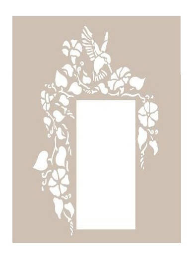 Cadence Kuşlu Yazı Tahtası Temalı Stencil Şablon AS409 - 1