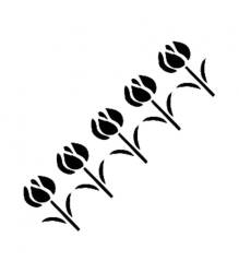 Cadence Lale Şerit Motifli Stencil Şablon K106 - Cadence
