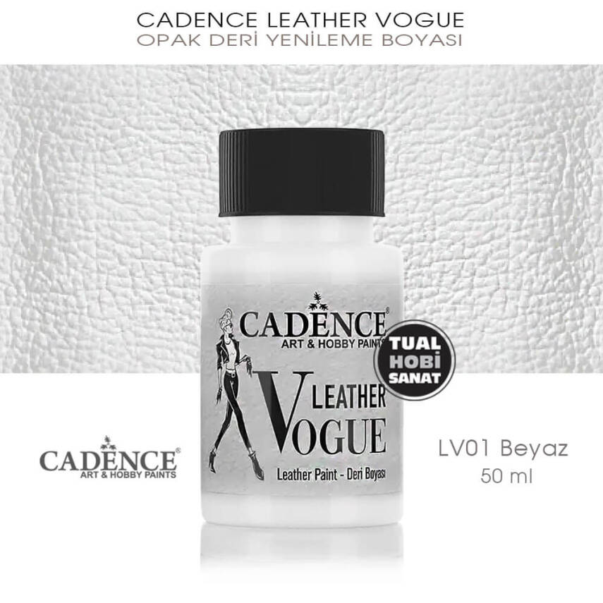 Cadence Leather Vogue Deri Boyası Beyaz LV01 (50 ml) - 1
