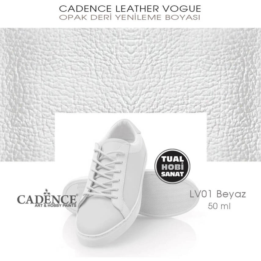 Cadence Leather Vogue Deri Boyası Beyaz LV01 (50 ml) - 2