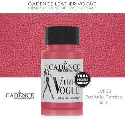 Cadence Leather Vogue Deri Boyası Fosforlu Pembe LVF03 (50 ml) - Cadence