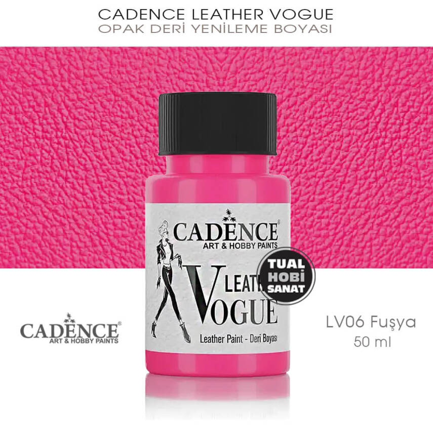 Cadence Leather Vogue Deri Boyası Fuşya LV06 (50 ml) - 1