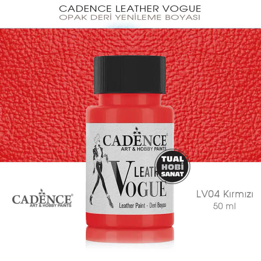 Cadence Leather Vogue Deri Boyası Kırmızı LV04 (50 ml) - 1