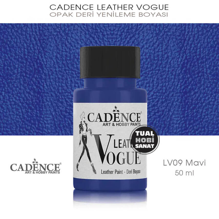 Cadence Leather Vogue Deri Boyası Mavi LV09 (50 ml) - 1